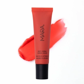 MARA - Natural Sea Silk Lip Balm With Algae   Moringa | Plant-Based Skin Care, Hypoallergenic | Moisturize, Plump   Soothe Dry, Chapped Lips (Coral, 0.5 oz | 15 ml)