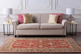 Mark&Day Wool Rugs, 2x3 Daysland Traditional Rust Area Rug, Red Blue Beige Carpet for Living Room, Bedroom or Kitchen (2' x 3')