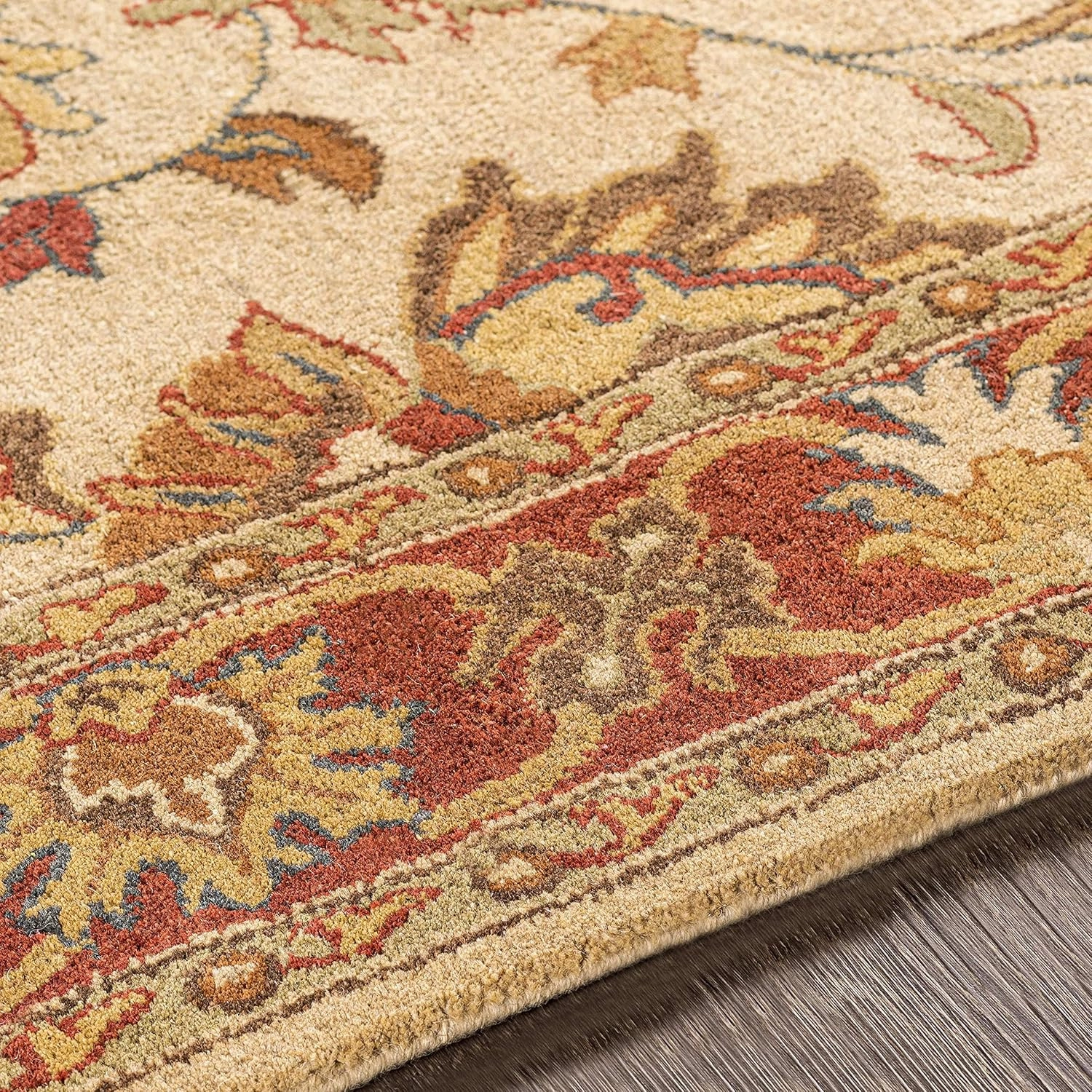 Mark&Day Wool Rugs, 2x3 Paris Traditional Camel Area Rug, Brown Beige Carpet for Living Room, Bedroom or Kitchen (2' x 3')