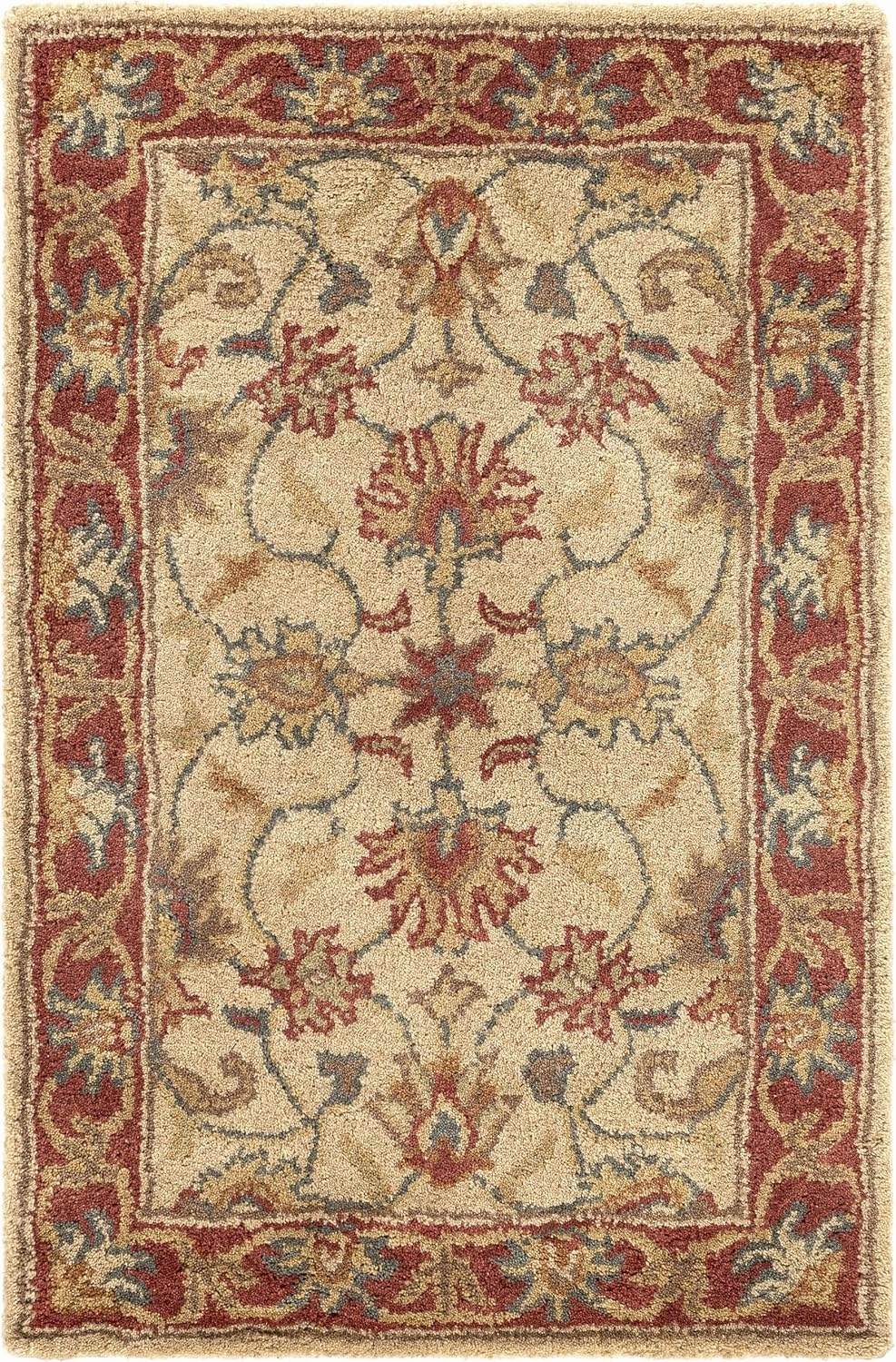 Mark&Day Wool Rugs, 2x3 Paris Traditional Camel Area Rug, Brown Beige Carpet for Living Room, Bedroom or Kitchen (2' x 3')