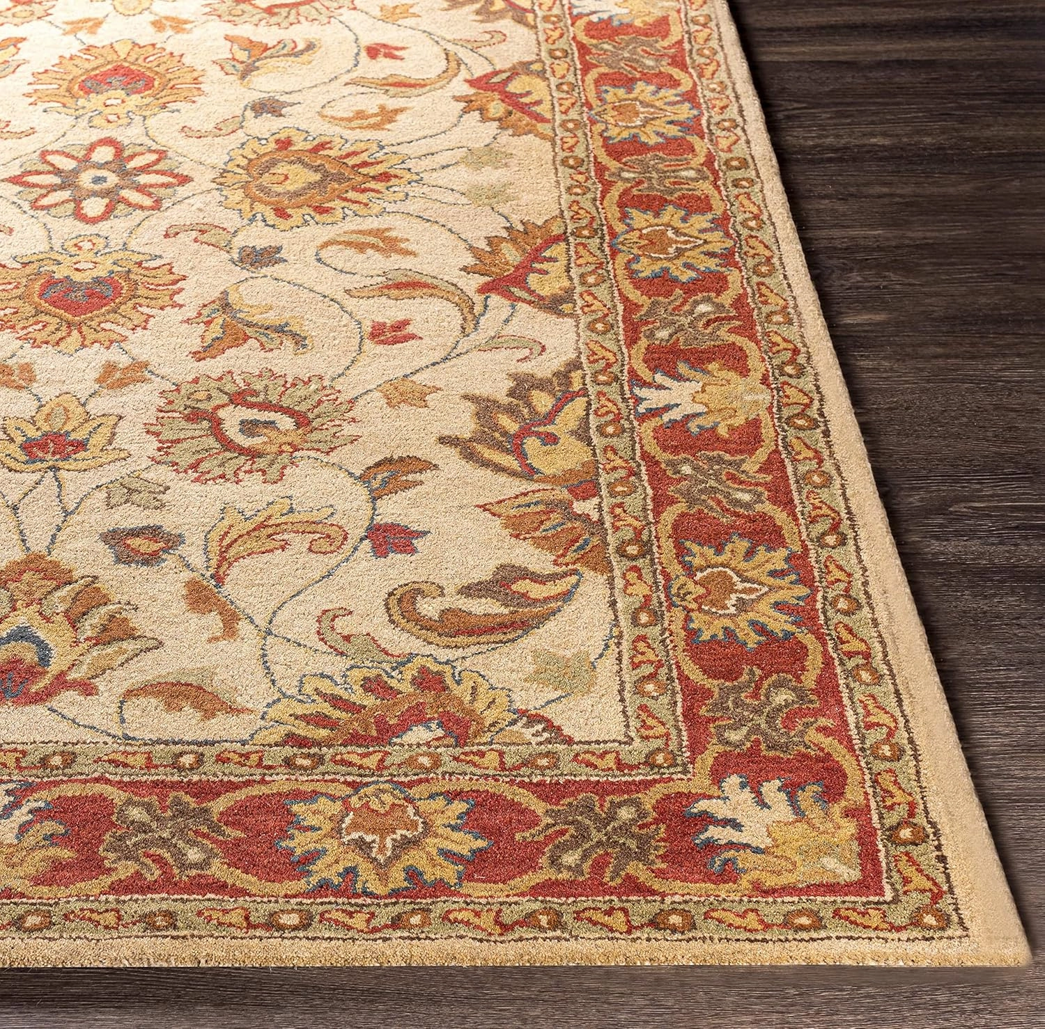Mark&Day Wool Rugs, 2x3 Paris Traditional Camel Area Rug, Brown Beige Carpet for Living Room, Bedroom or Kitchen (2' x 3')