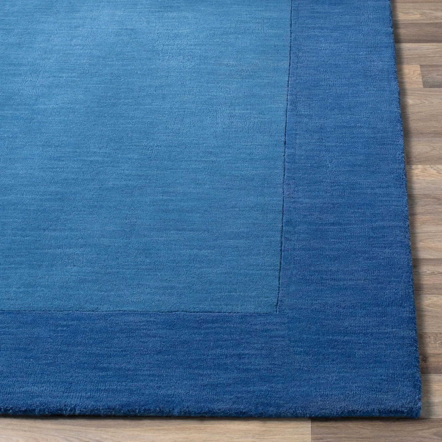 Mark&Day Wool Rugs, 2x8 Reims Modern Dark Blue Runner Area Rug, Blue Carpet for Hallway, Kitchen, Bedroom or Living Room (2'6" x 8' Runner)