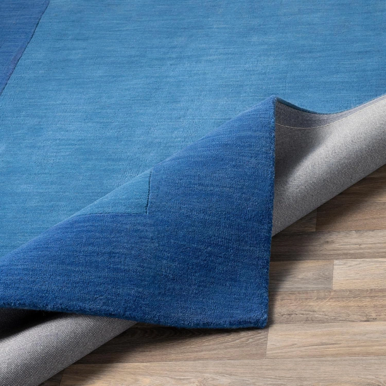 Mark&Day Wool Rugs, 2x8 Reims Modern Dark Blue Runner Area Rug, Blue Carpet for Hallway, Kitchen, Bedroom or Living Room (2'6" x 8' Runner)