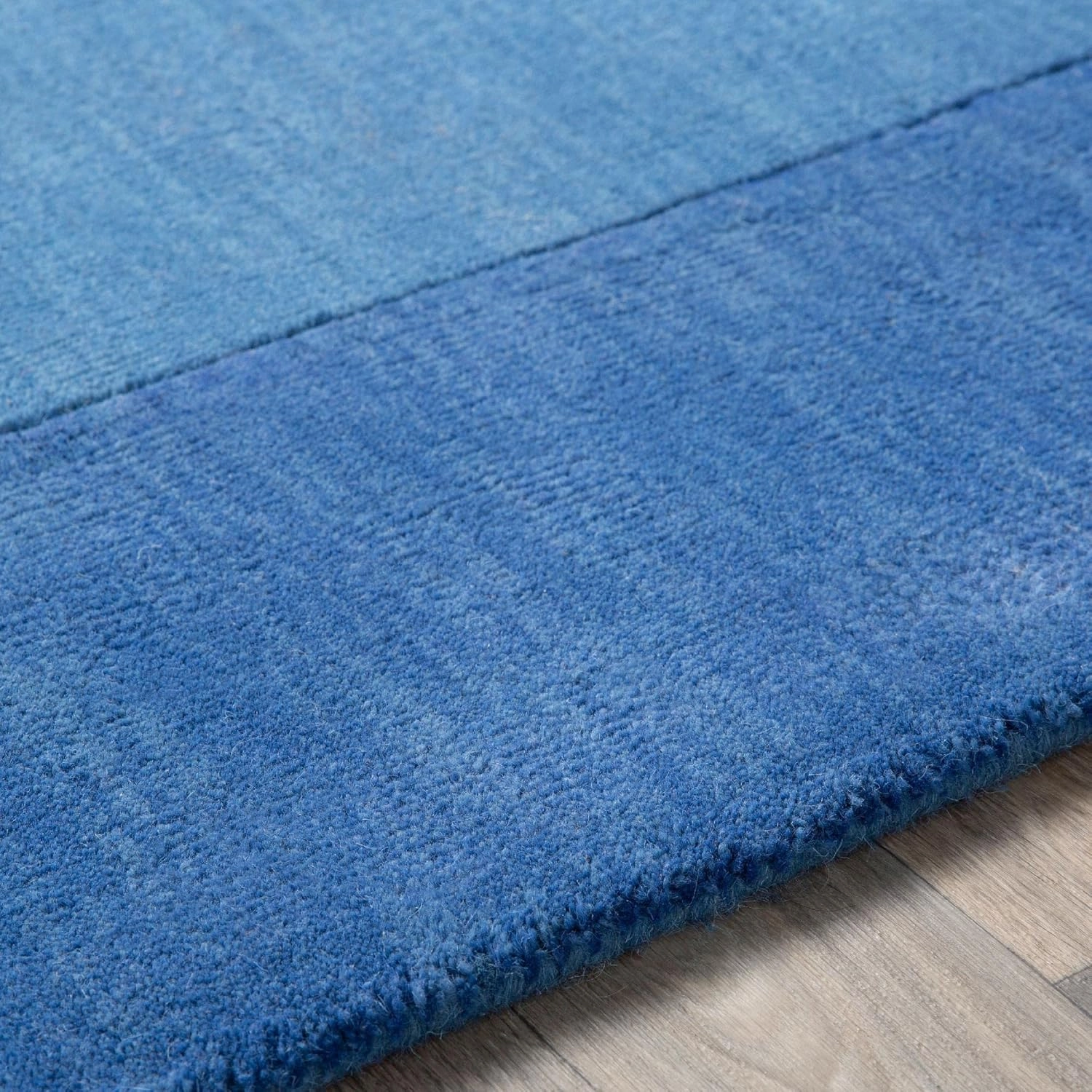 Mark&Day Wool Rugs, 2x8 Reims Modern Dark Blue Runner Area Rug, Blue Carpet for Hallway, Kitchen, Bedroom or Living Room (2'6" x 8' Runner)