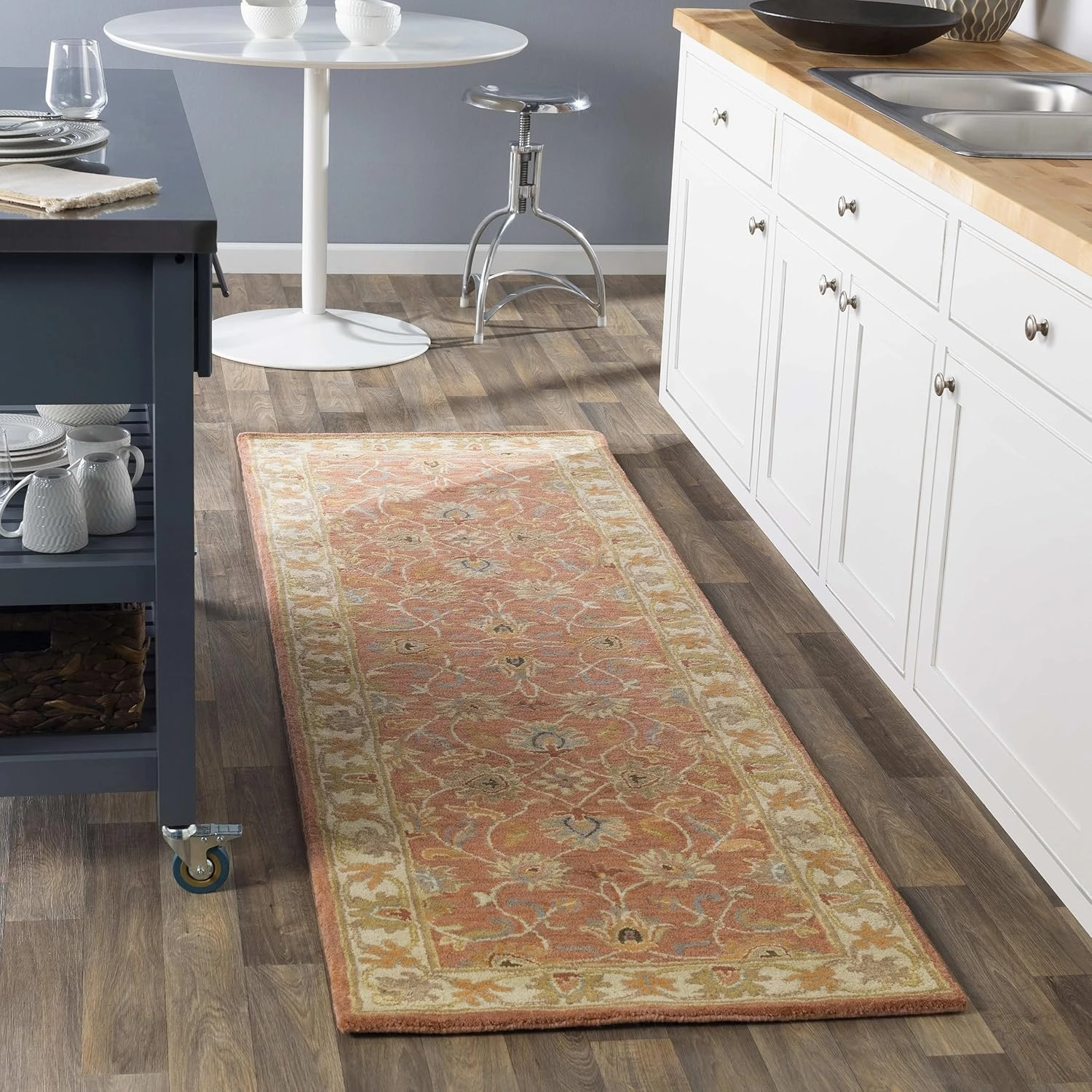 Mark&Day Wool Rugs, 5x8 Paris Traditional Burnt Orange Area Rug, Orange Beige Carpet for Living Room, Bedroom or Kitchen (5' x 8')