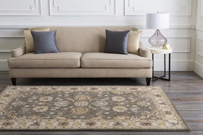 Mark&Day Wool Rugs, 5x8 Paris Traditional Khaki Area Rug, Brown White Beige Carpet for Living Room, Bedroom or Kitchen (5' x 8')