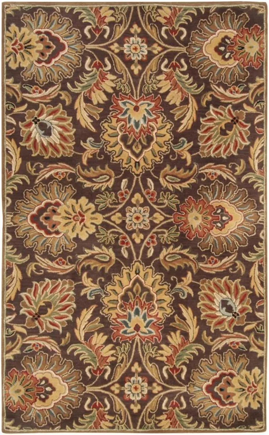 Mark&Day Wool Rugs, 2x3 Lyon Traditional Dark Brown Area Rug, Brown Beige Carpet for Living Room, Bedroom or Kitchen (2' x 3')