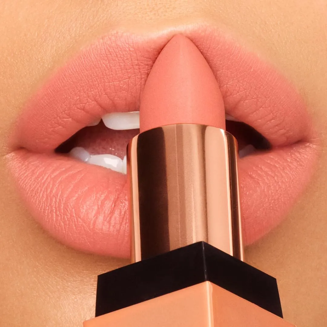 Matte, Long Lasting, Hydrating Vegan Lipstick with Vitamin E and Watermelon Seed Oil (Badass- Soft Orange Color)