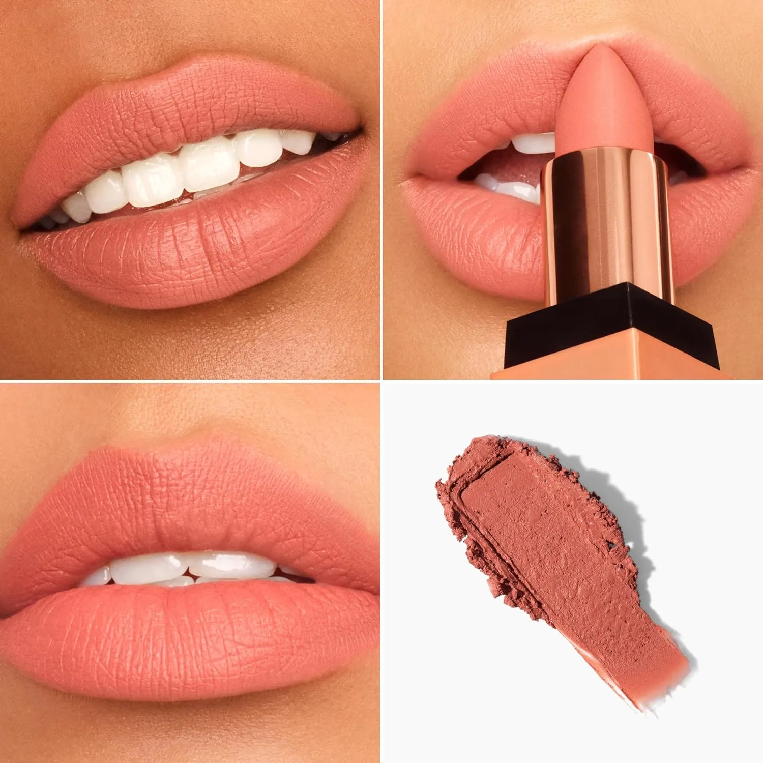 Matte, Long Lasting, Hydrating Vegan Lipstick with Vitamin E and Watermelon Seed Oil (Badass- Soft Orange Color)