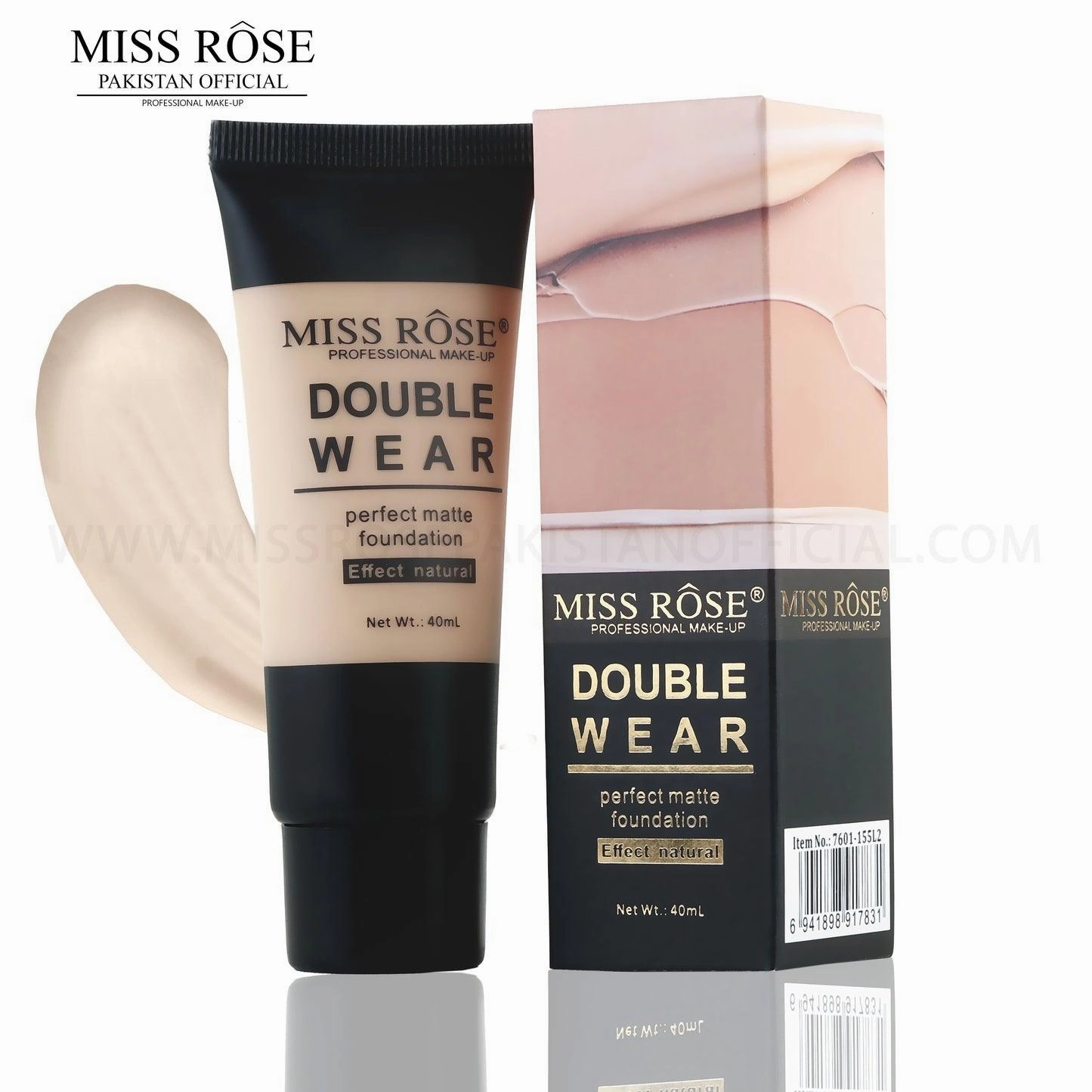Matte Double Wear Foundation 40ml | Miss Rose Double Wear Foundation