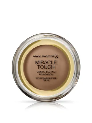 Max Factor Miracle Touch Foundation, New and Improved Formula, SPF 30 and Hyaluronic Acid, 97 Toasted Almond