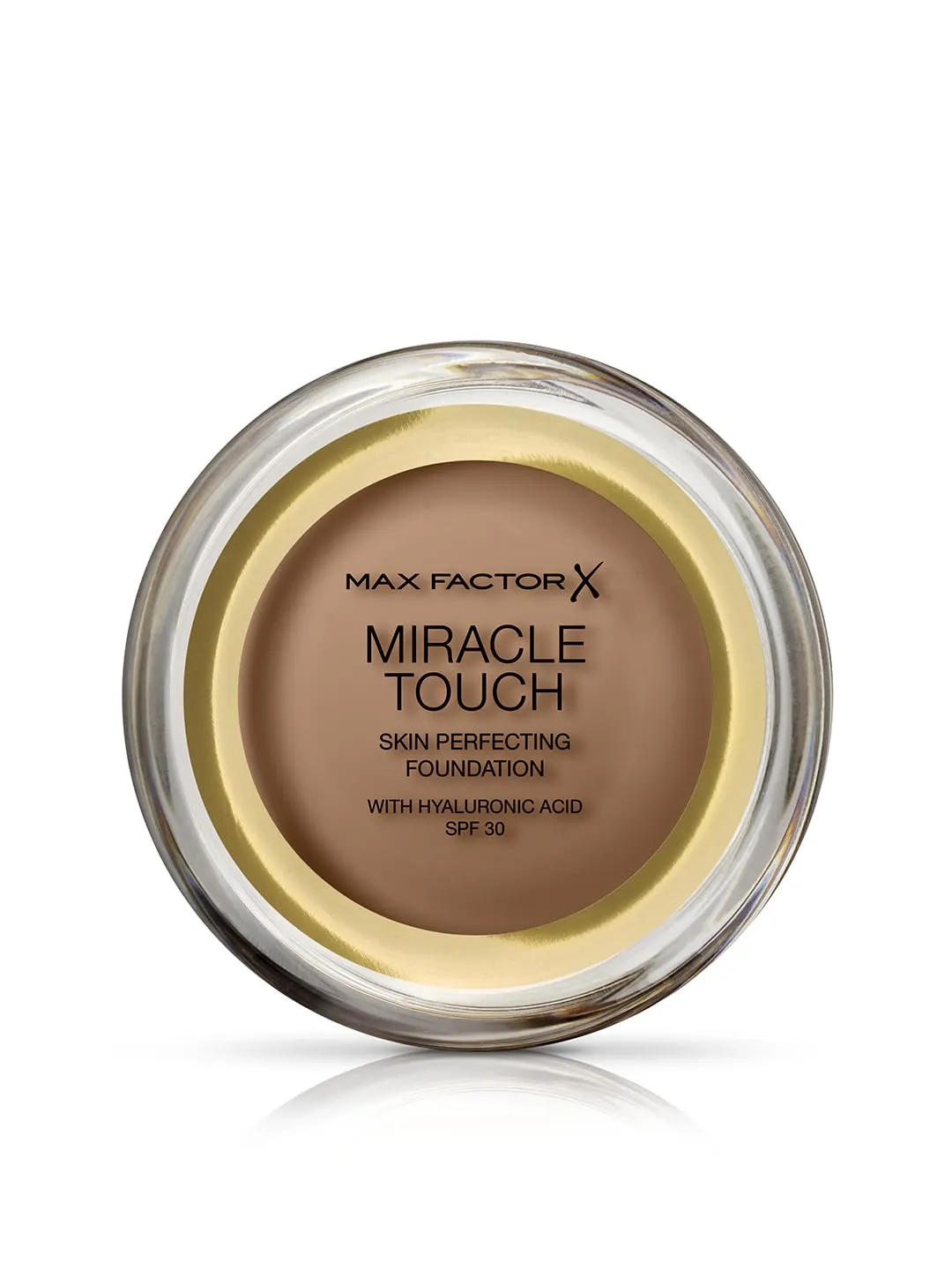 Max Factor Miracle Touch Foundation, New and Improved Formula, SPF 30 and Hyaluronic Acid, 97 Toasted Almond