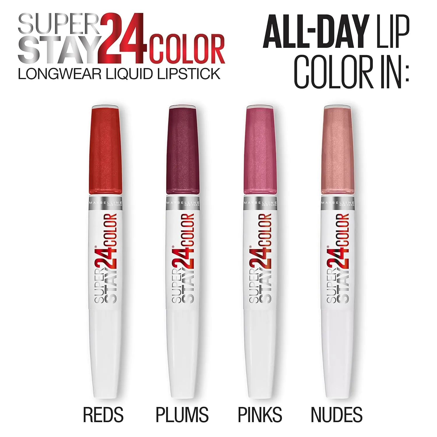 Maybelline New York Superstay 24, 2-step Lipcolor, Non-Stop Orange