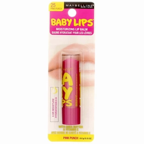 Maybelline Baby Lips Moisturizing Lip Balm SPF 20, Pink Punch 0.15 oz (Pack of 5)