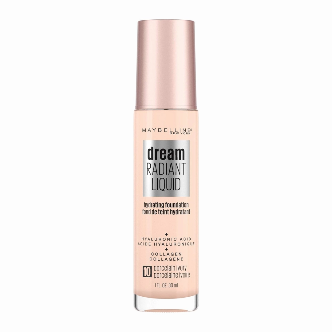 Maybelline Dream Radiant Liquid Foundation 30ml 10 Porcelain Ivory