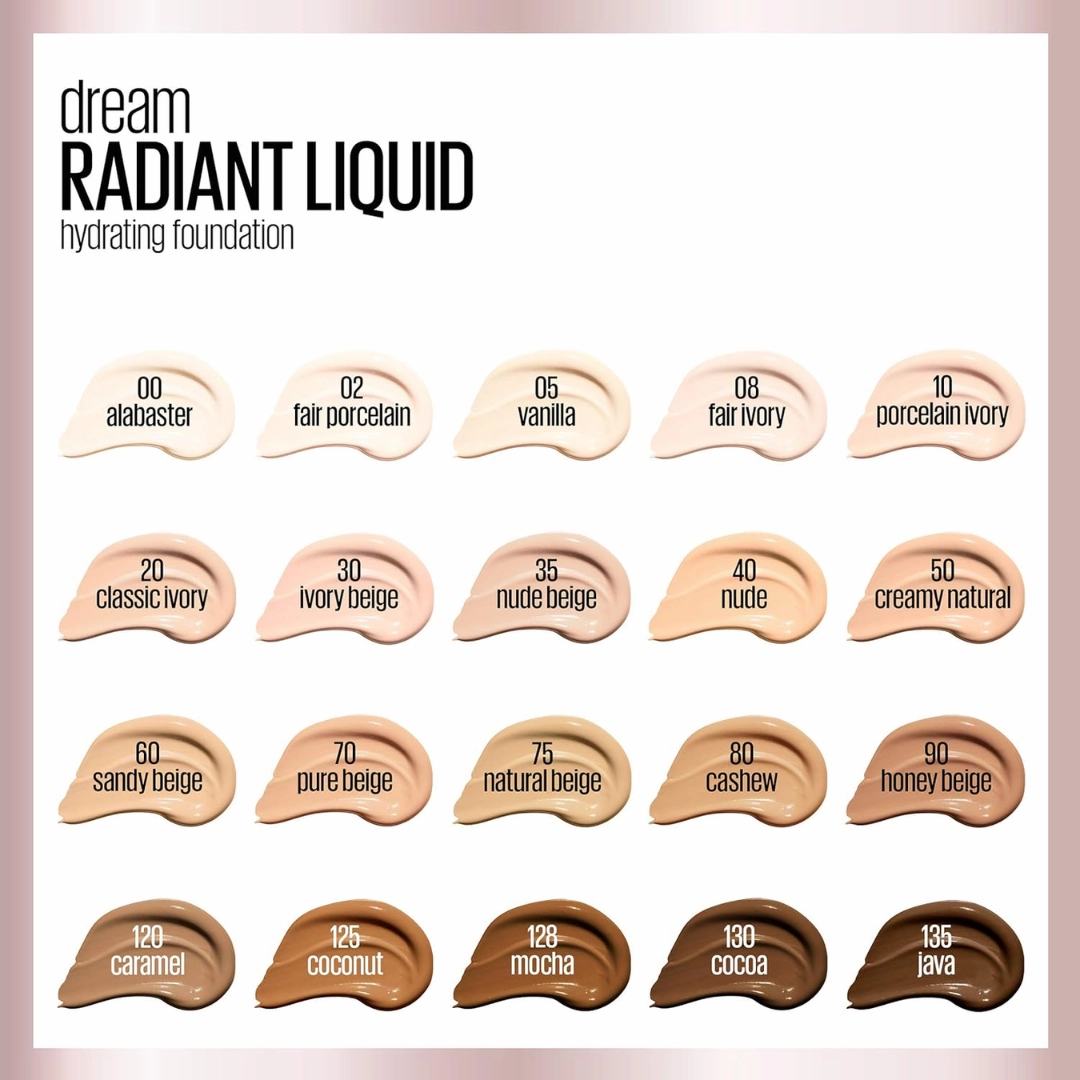 Maybelline Dream Radiant Liquid Foundation 30ml 60 Sandy Beige