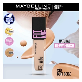 Maybelline New York Fit Me Dewy   Smooth Liquid Foundation Spf 23, 130 Buff Beige, 30Ml