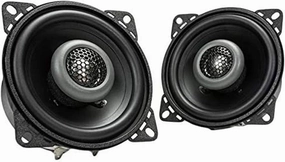 MB Quart Formula 4 Inch 80 Watt 2 Way Coaxial Car Audio Speaker Pair with Built in 1 Inch Tweeters for Vehicle Sound System , Black