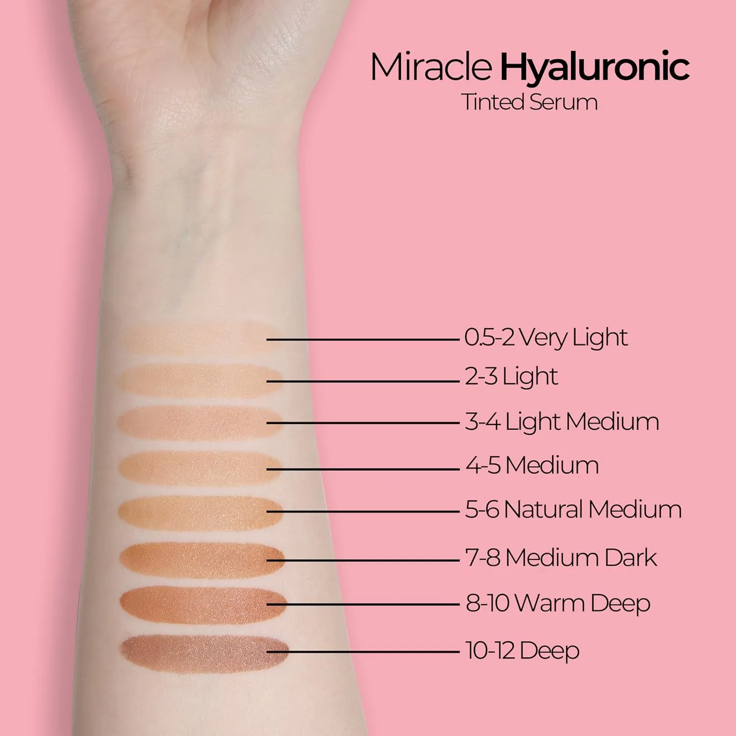 MCoBeauty Miracle Hyaluronic Tinted Serum, 5-6 Medium/Tan, Hydration & Glow for Radiant Skin, Vegan, Cruelty Free Cosmetics