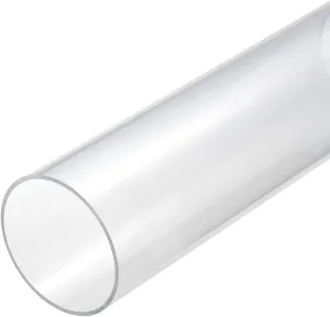 MECCANIXITY Acrylic Pipe Clear Rigid Round Tube 56mm(2 3/16") ID 60mm(2 3/8") OD 10" for Lamps and Lanterns, Water Cooling System