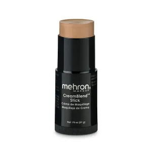 Mehron Makeup CreamBlend Stick | Face Paint, Body Paint, & Foundation Cream Makeup | Body Paint Stick Perfect for Halloween .75 oz (21 g) (Medium 2)