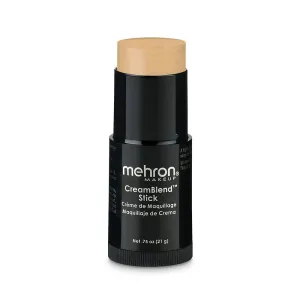 Mehron Makeup CreamBlend Stick | Face Paint, Body Paint, & Foundation Cream Makeup | Perfect for Halloween (Light Buff)