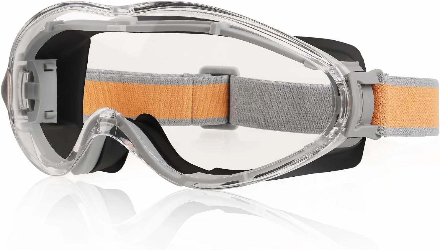 MELASA Industrial Grade Safety Goggles, Anti Fog Clear Lens Lab Goggles Fit Over Glasses for Men and Women Eye Protection