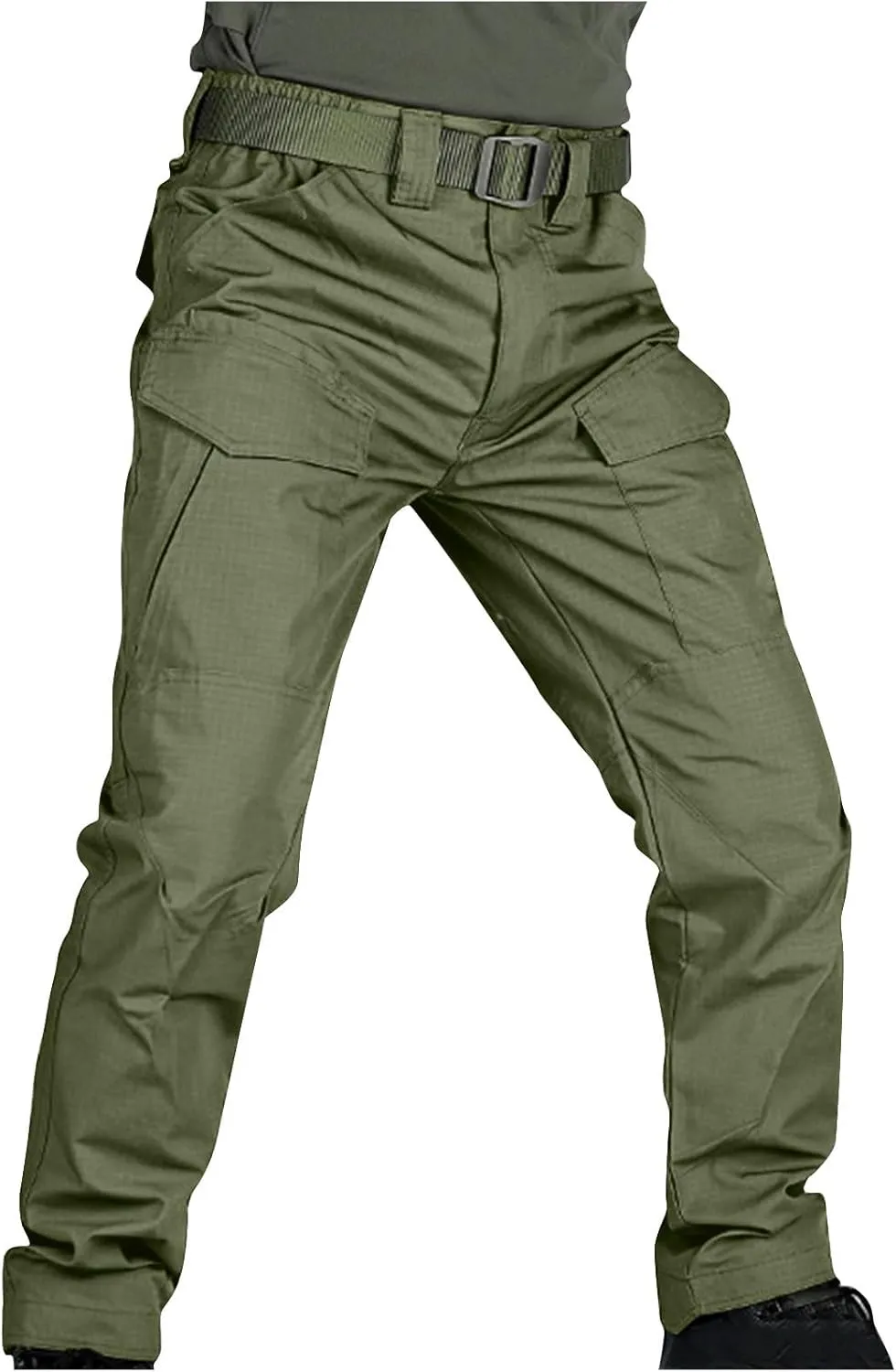Men's Combat Cargo Pants Water-Proof Stretch Tactical Hiking Trousers Outdoor Cozy Straight Cut Tooling Work Pants