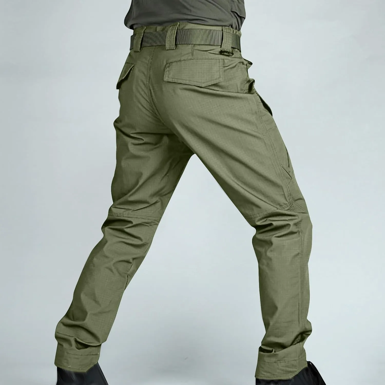 Men's Combat Cargo Pants Water-Proof Stretch Tactical Hiking Trousers Outdoor Cozy Straight Cut Tooling Work Pants