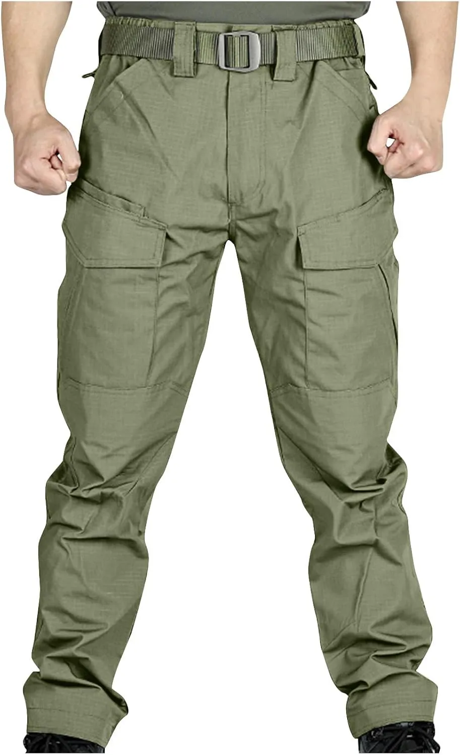 Men's Combat Cargo Pants Water-Proof Stretch Tactical Hiking Trousers Outdoor Cozy Straight Cut Tooling Work Pants