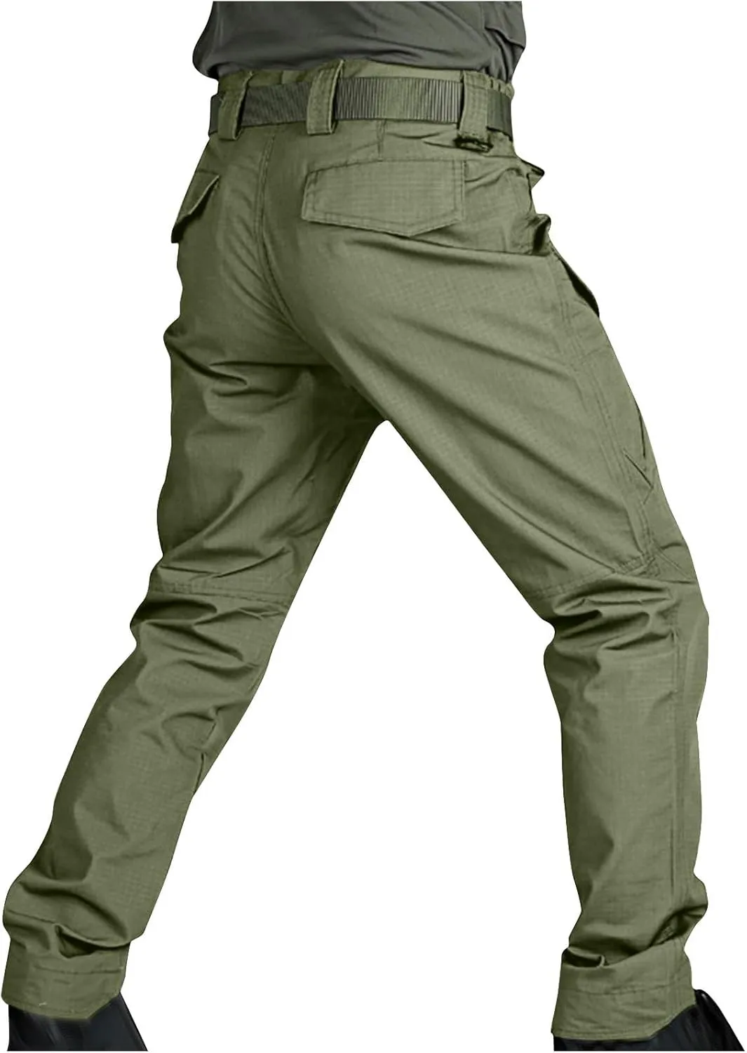 Men's Combat Cargo Pants Water-Proof Stretch Tactical Hiking Trousers Outdoor Cozy Straight Cut Tooling Work Pants