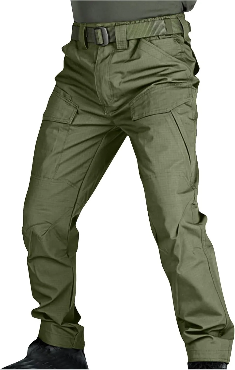 Men's Combat Cargo Pants Water-Proof Stretch Tactical Hiking Trousers Outdoor Cozy Straight Cut Tooling Work Pants