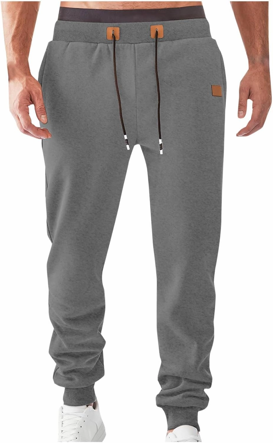 Mens Joggers Sweatpants Casual Elastic Waist Drawstring Track Pants Trendy Athletic Hiking Runnig Outdoor Pants