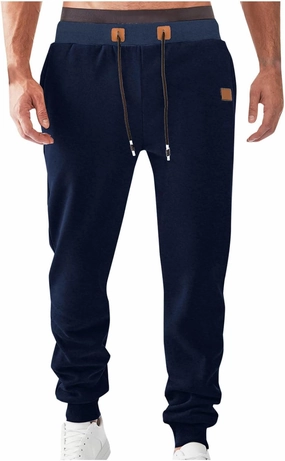 Mens Joggers Sweatpants Casual Elastic Waist Drawstring Track Pants Trendy Athletic Hiking Runnig Outdoor Pants
