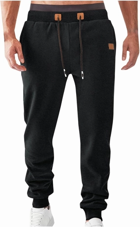 Mens Joggers Sweatpants Casual Elastic Waist Drawstring Track Pants Trendy Athletic Hiking Runnig Outdoor Pants