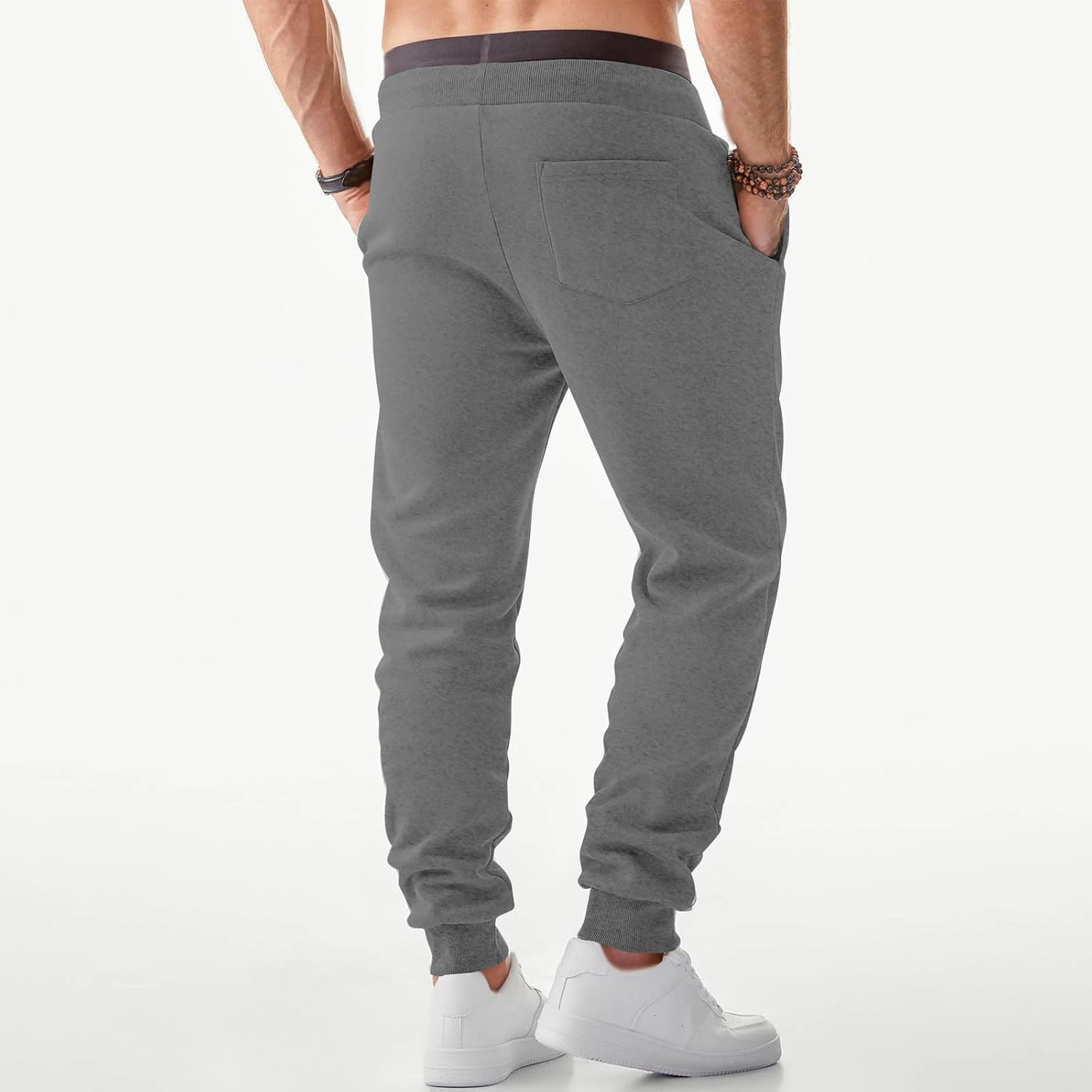 Mens Joggers Sweatpants Casual Elastic Waist Drawstring Track Pants Trendy Athletic Hiking Runnig Outdoor Pants