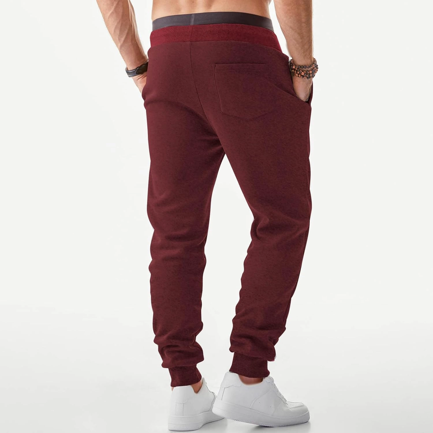 Mens Joggers Sweatpants Casual Elastic Waist Drawstring Track Pants Trendy Athletic Hiking Runnig Outdoor Pants