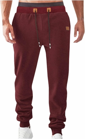 Mens Joggers Sweatpants Casual Elastic Waist Drawstring Track Pants Trendy Athletic Hiking Runnig Outdoor Pants