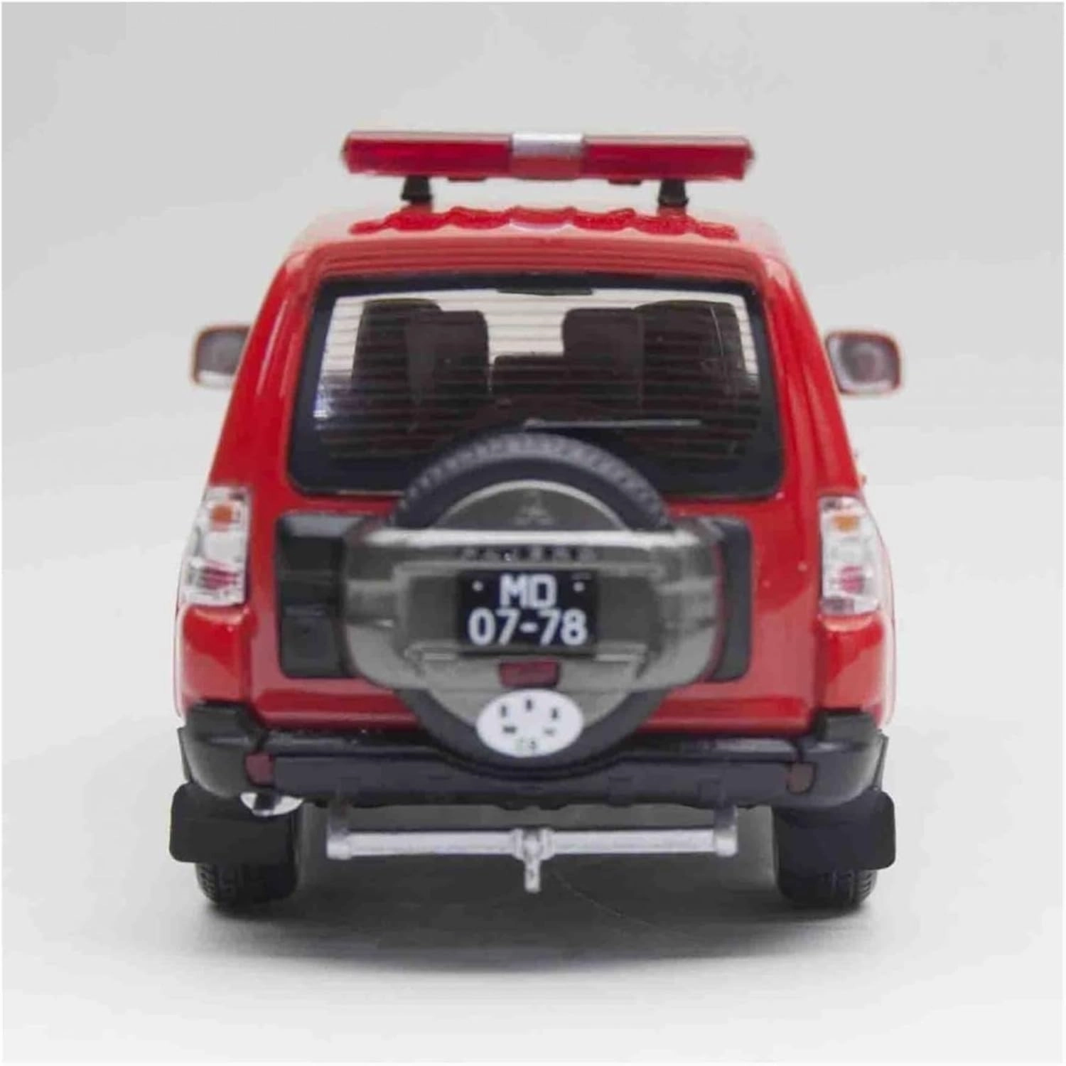 Metal Die Cast Toy Cars 1:43 for Mitsubishi Pajero Police Car Public Security Customs Red Alloy Model for Home Or Office Décor(Black)