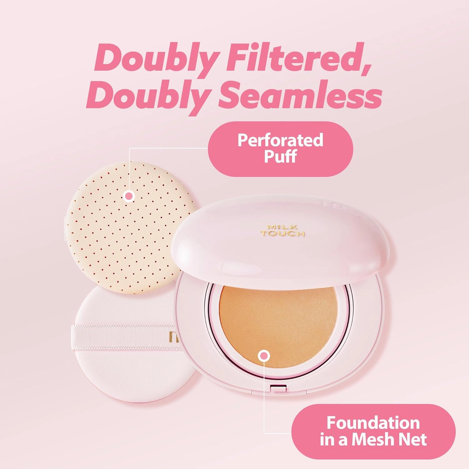 milktouch Cushion Foundation, 24H Flawless Skin, Radiant Shine, No Oxidation, Long-Lasting, Non-Creasing, 60% Hydrating Skincare Infused Korean Foundation, Valentines Gifts (30C Toffee)