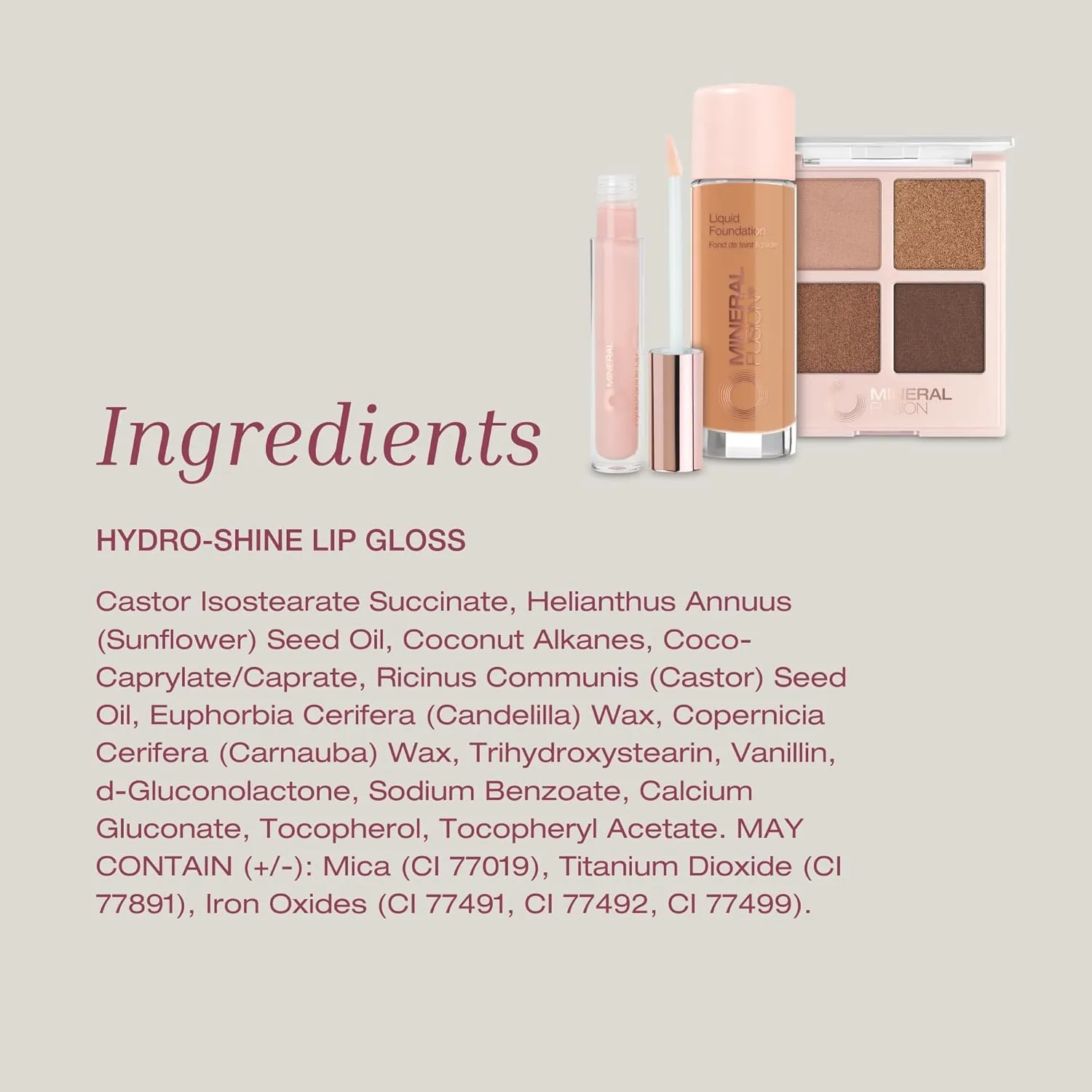Mineral Fusion HydroShine Lip Gloss, Jaipur, 0.15 Ounce