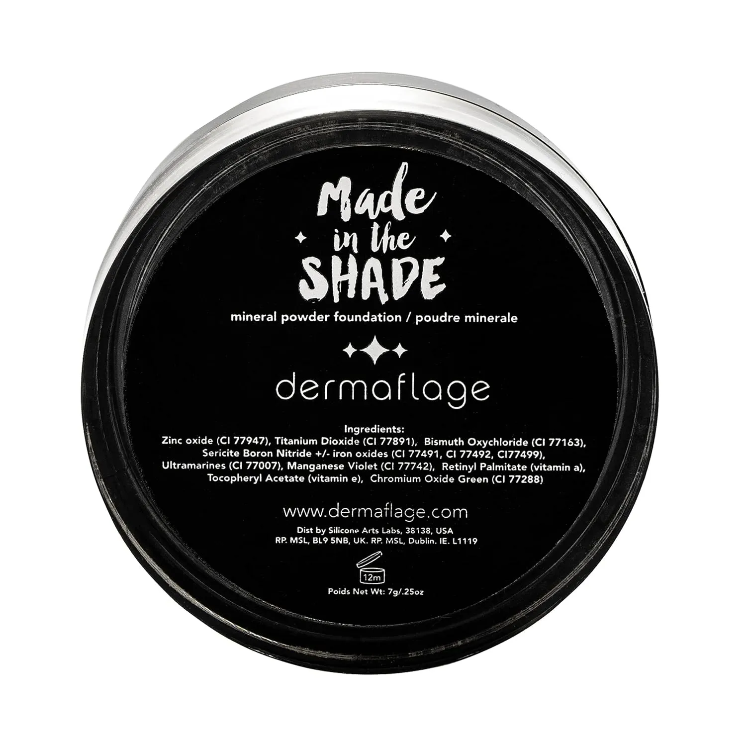 Mineral Powder Foundation for Sensitive Skin, Powder Sunscreen with SPF 26, All Natural Ingredients, Anti-oxidant protection, Made in the Shade by Dermaflage, 0.4 oz