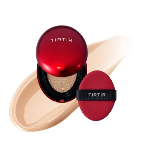 [*Mini Size*] TIRTIR Mask Fit Red Cushion Foundation | Full coverage, Weightless, Skin fit, Satin Glow Finish, Korean Makeup Cushion Foundation (#21N Ivory, 0.15 Fl Oz)