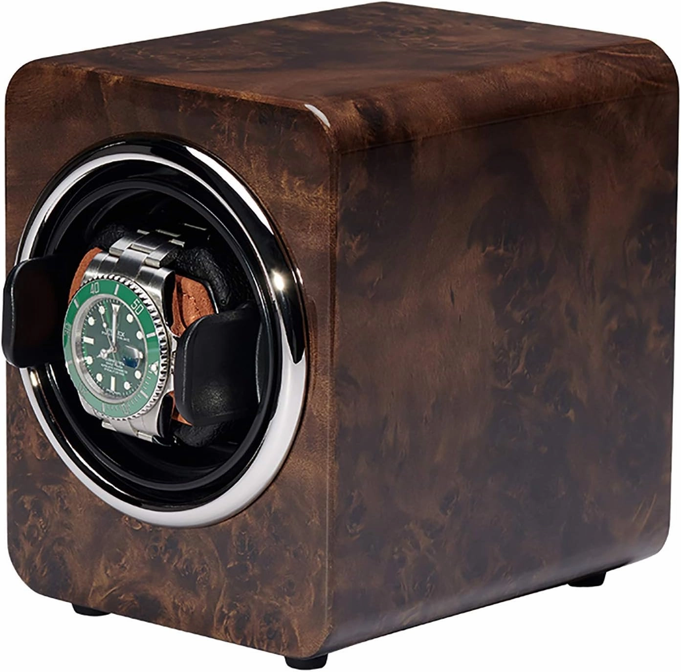 Mini Single Watch Shaker Color Watch Storage Box Automatic Mechanical Watch Winding Box Dual-Power Watch Winder Home Silent Motor Turn Watch Device Quiet and Well
