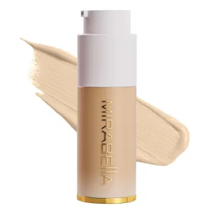 Mirabella Invincible For All HD Liquid Foundation - Anti-Aging Full Coverage Liquid Face Makeup - Moisturizing, Hydrating & Lightweight Foundation for All Skin Types (Fair F60)
