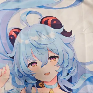 MISAKI1987 Genshin Impact Ganyu Anime Girl Dakimakura Hugging Body Pillow Case Cover 150cm X 50cm (Peach Skin)