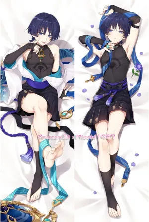 MISAKI1987 Genshin Impact Wanderer Anime Dakimakura Hugging Body Pillow Case Cover 150cm X 50cm Peach Skin (A)