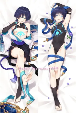 MISAKI1987 Genshin Impact Wanderer Anime Dakimakura Hugging Body Pillow Case Cover 150cm X 50cm Peach Skin (C)