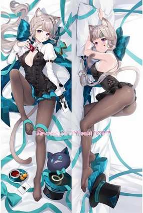 MISAKI1987 Genshin Impact Lynette Anime Girl Dakimakura Hugging Body Pillow Case Cover 150cm X 50cm Peach Skin (A)