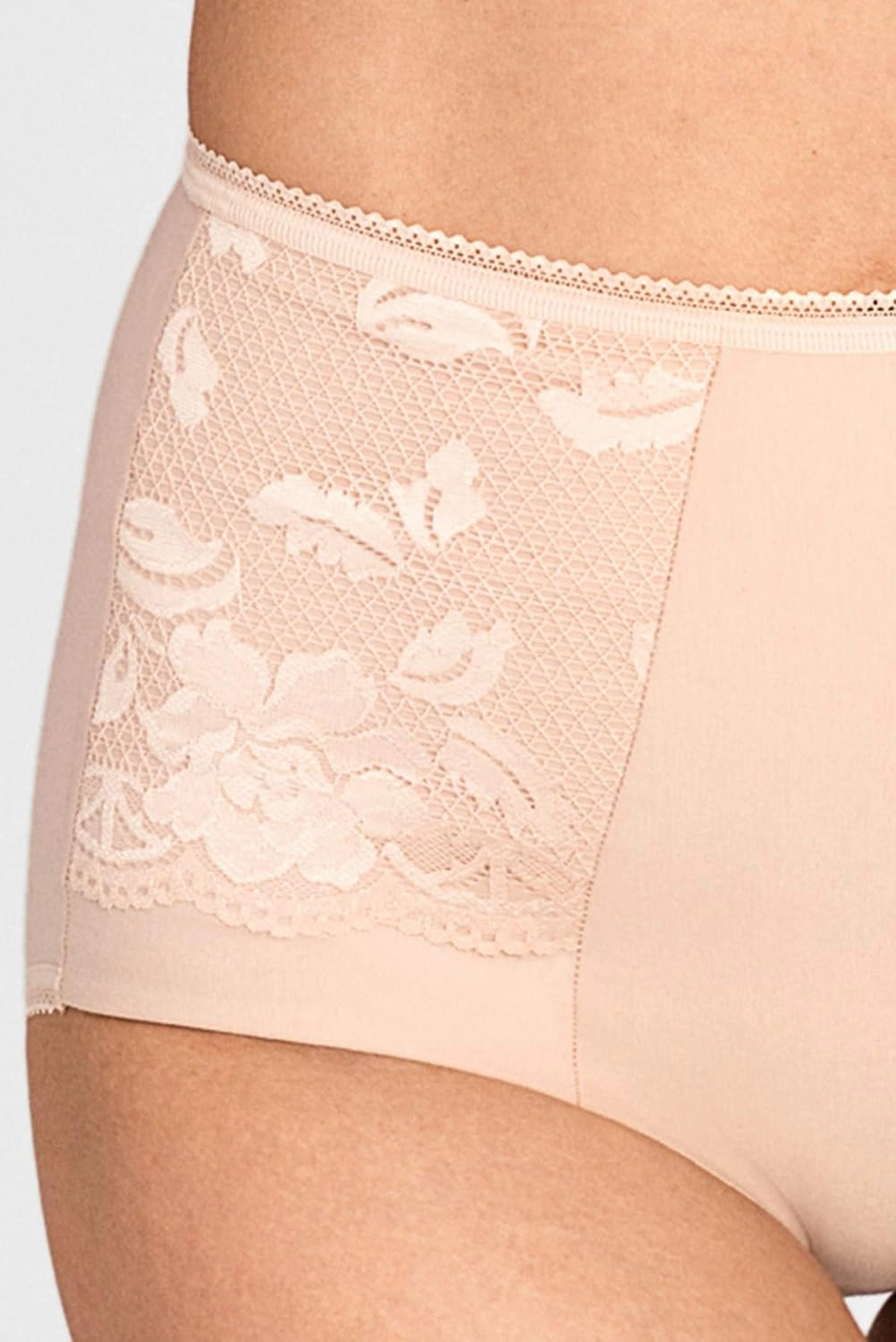 Miss Mary of Sweden Lovely Lace Womens Panty Girdle Cotton Firm stomach Control